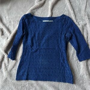 Banana Republic Royal Blue Lace Top